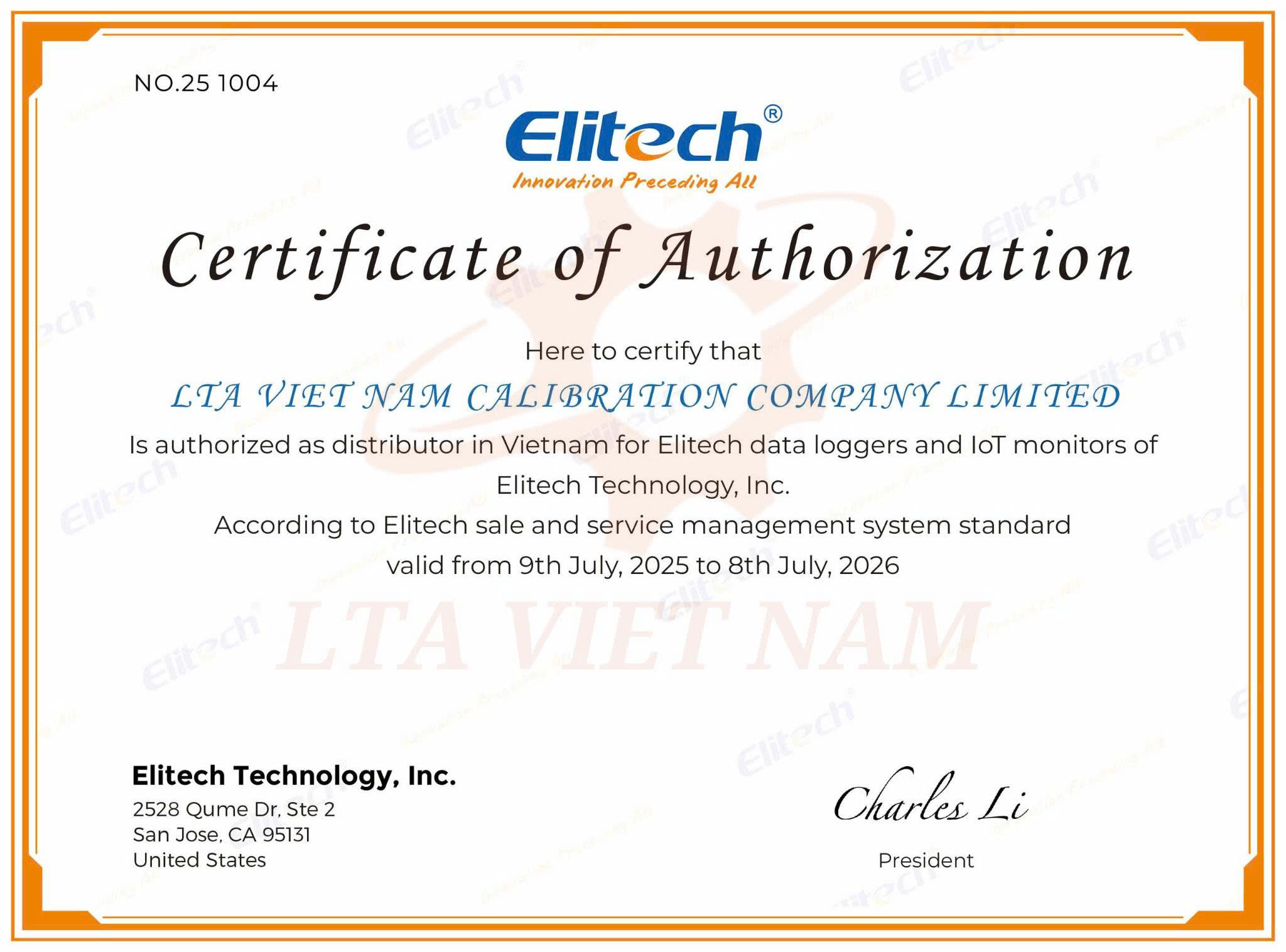 ELITECH LTA 2025