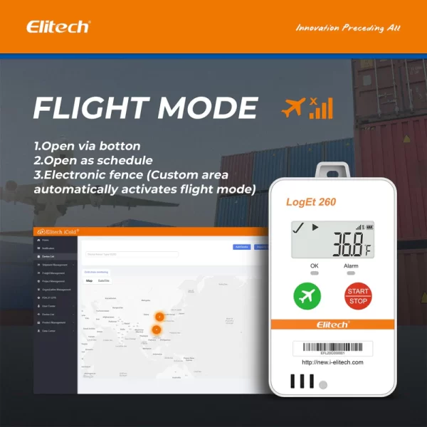 elitech 4g reusable real time temperature humidity data logger lightshocklocation built in sim card shadow dataairplane modecloud data storagesmsemailappweb ala