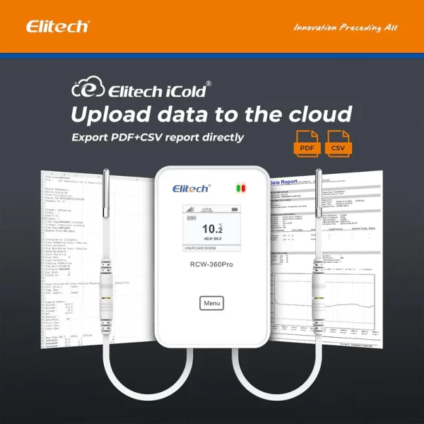 elitech 4g wireless remote real time iot temperature humidity monitor digital data logger appcloud data storage with dual external expansion channel needs probe