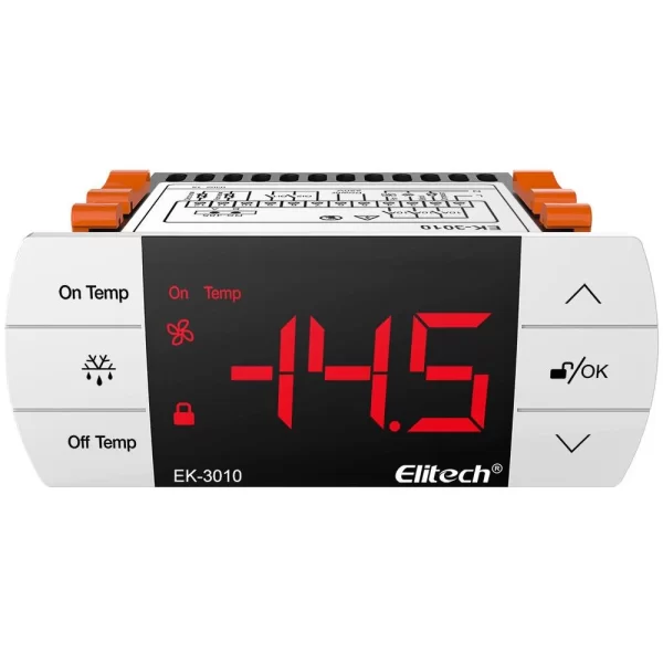 elitech ek 3010 digital temperature controller temp control panel thermostat with temperature probe 110velitech technology inc