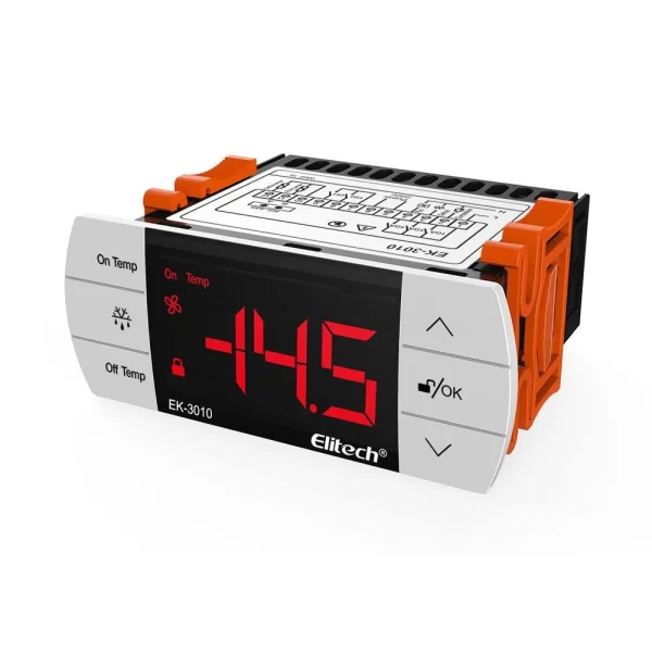 elitech ek 3010 digital temperature controller temp control panel thermostat with temperature probe 110velitech technology inc