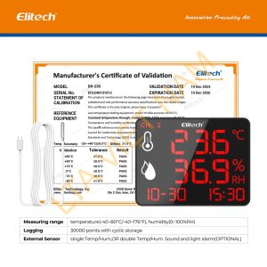 elitech high accuracy digital hygrometer thermometer bluetooth data logger 30000 points humidity temperature monitor with calibration certificate for audit for 818254 1024x1024 1