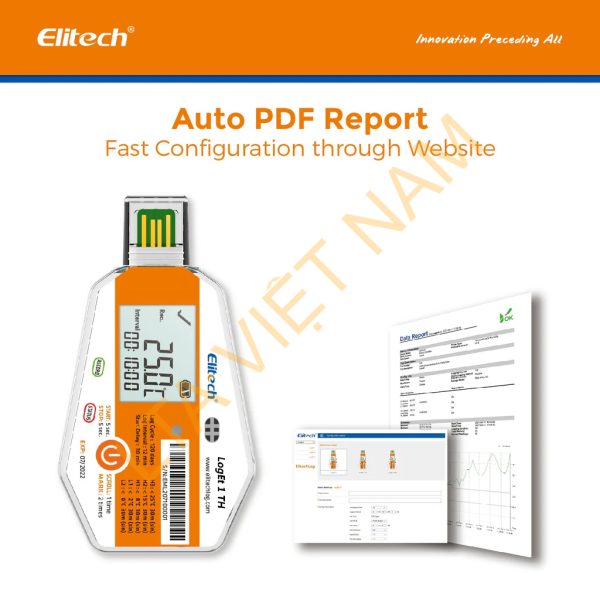 elitech loget 1 th single use temperature and humidity data loggerelitech technology inc