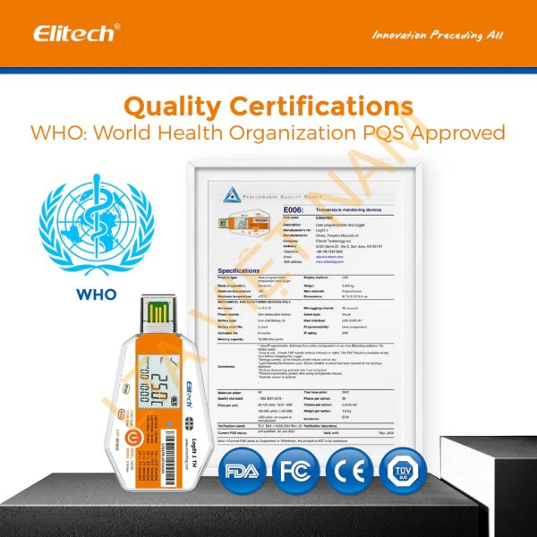 elitech loget 1 th single use temperature and humidity data loggerelitech technology inc