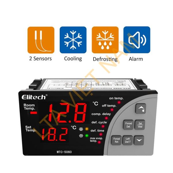 elitech mtc 5060 digital temperature controller universal thermostat cold room refrigerator cooling defrostelitech technology inc