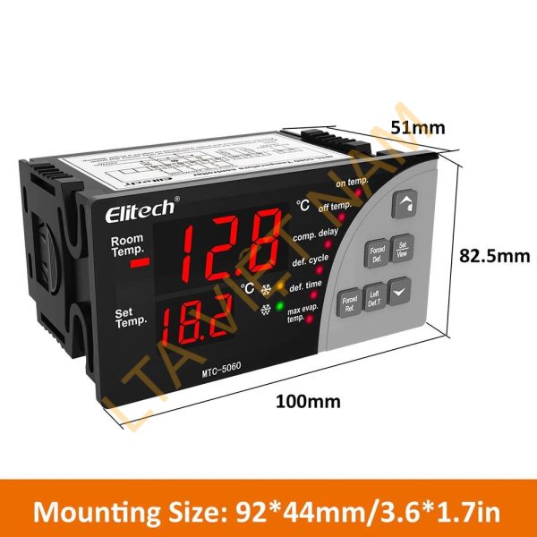 elitech mtc 5060 digital temperature controller universal thermostat cold room refrigerator cooling defrostelitech technology inc