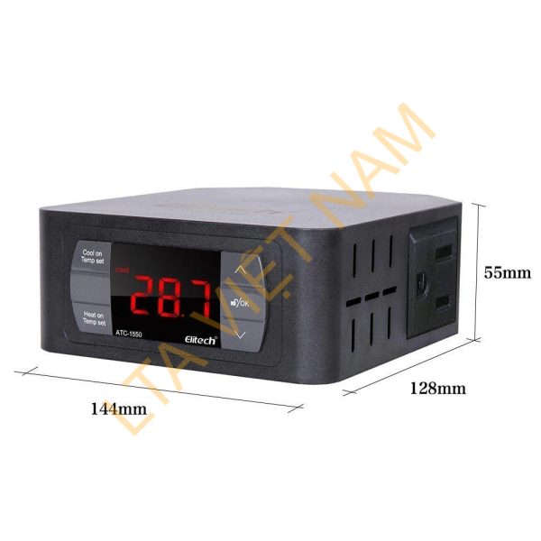 elitech pre wired atc 1550 temperature controller automatic cooling heating