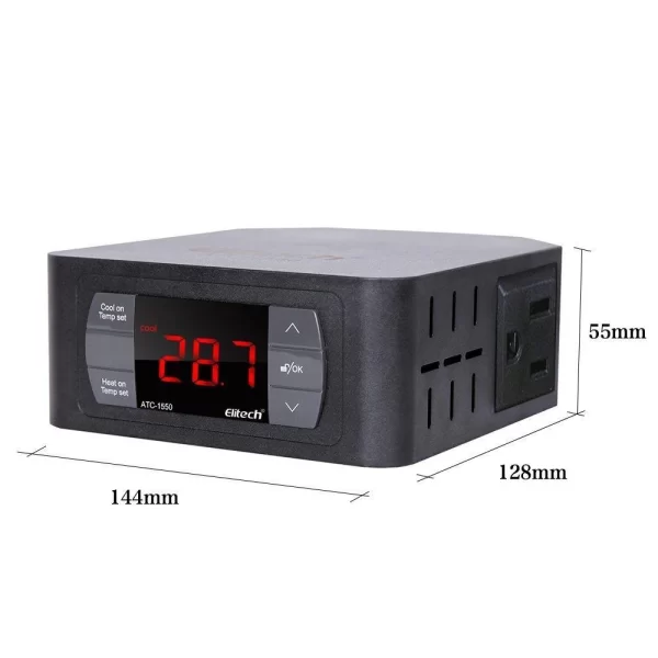elitech pre wired atc 1550 temperature controller automatic cooling heating