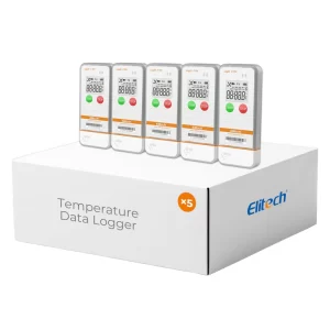 elitech usb digital temperature humidity data logger with shadow data reusable recorder 32000 points auto pdf csv report for windowsmacos refrigerator thermomet 122002 800x800
