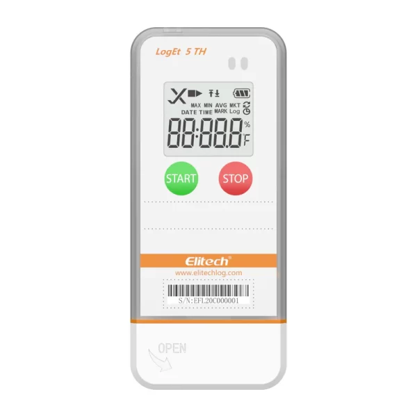 elitech usb digital temperature humidity data logger with shadow data reusable recorder 32000 points auto pdf csv report for windowsmacos refrigerator thermomet