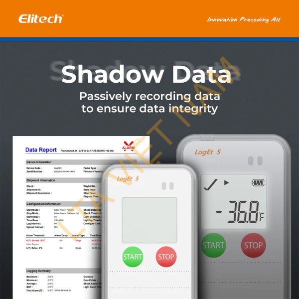 elitech usb digital temperature humidity data logger with shadow data reusable recorder 32000 points auto pdf csv report for windowsmacos refrigerator thermomet