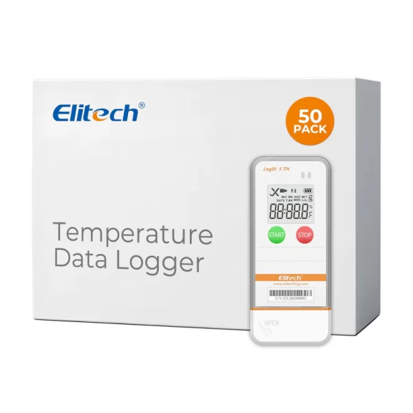 elitech usb digital temperature humidity data logger with shadow data reusable recorder 32000 points auto pdf csv report for windowsmacos refrigerator thermomet