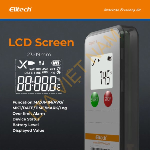 elitech usb digital temperature humidity data logger with shadow data reusable recorder 32000 points auto pdf csv report for windowsmacos refrigerator thermomet
