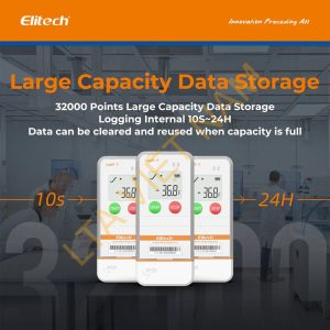 elitech usb digital temperature humidity data logger with shadow data reusable recorder 32000 points auto pdf csv report for windowsmacos refrigerator thermomet 950861 800x800