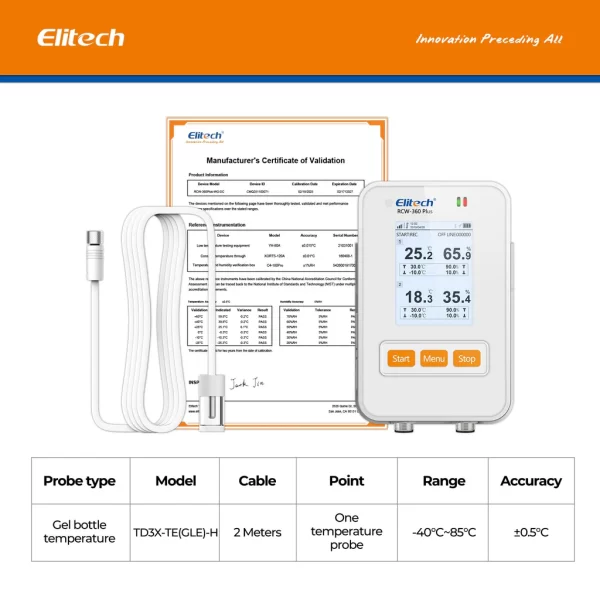 elitech wifi 4g cellulari real time digital temperature humidity light data logger with diverse replaceable probessold separately 100000 points cloud data stora