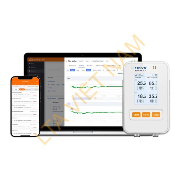 elitech wifi 4g cellulari real time digital temperature humidity light data logger with diverse replaceable probessold separately 100000 points cloud data stora