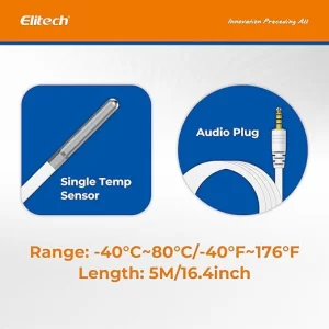 elitech external temperature probe temperature sensor matches with rcw 360pro device only monitor 40176 4080 audio plug connector 164ftelitech technology inc 770160 1024x1024